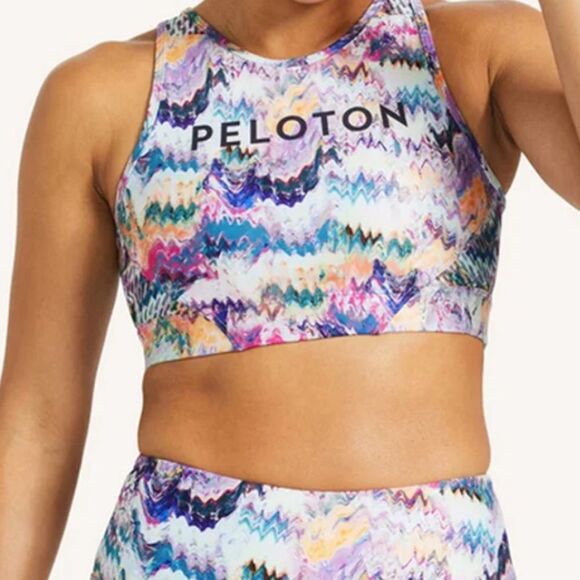 PELOTON LADIES RIVER ROCK HIGH NECK BRA BACK HAS AN OPEN MIDDLE SEE PICTURES NWT - Picture 5 of 8
